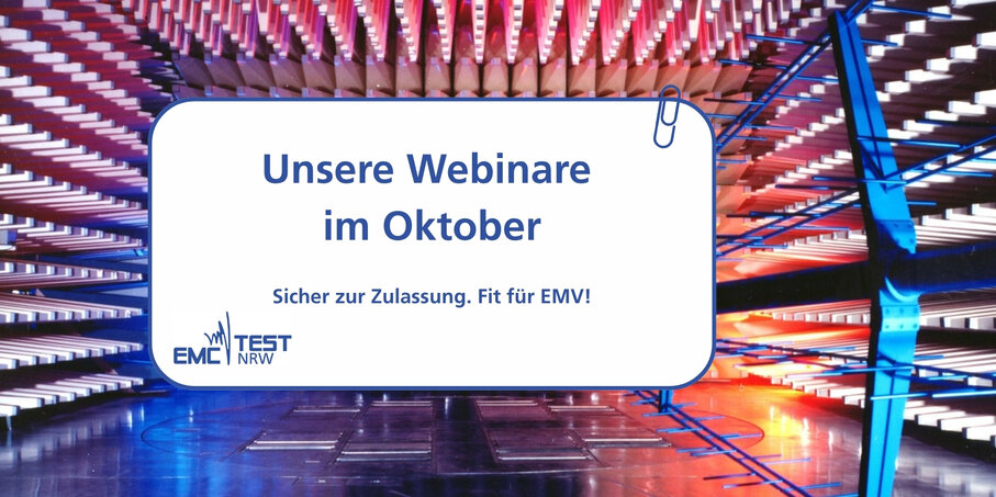 Hinweis auf kostenlose Webinare zu EMV Themen im Oktober 2026 