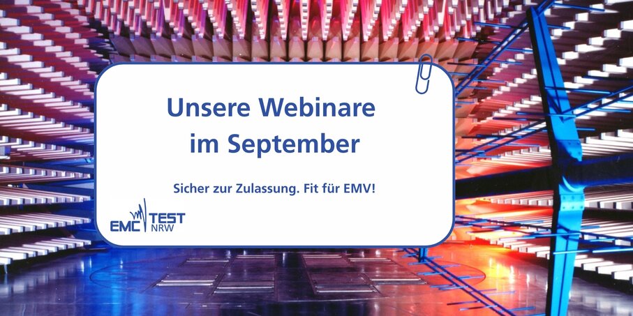 Hinweis auf kostenlose Webinare zu EMV Themen im September 2026 